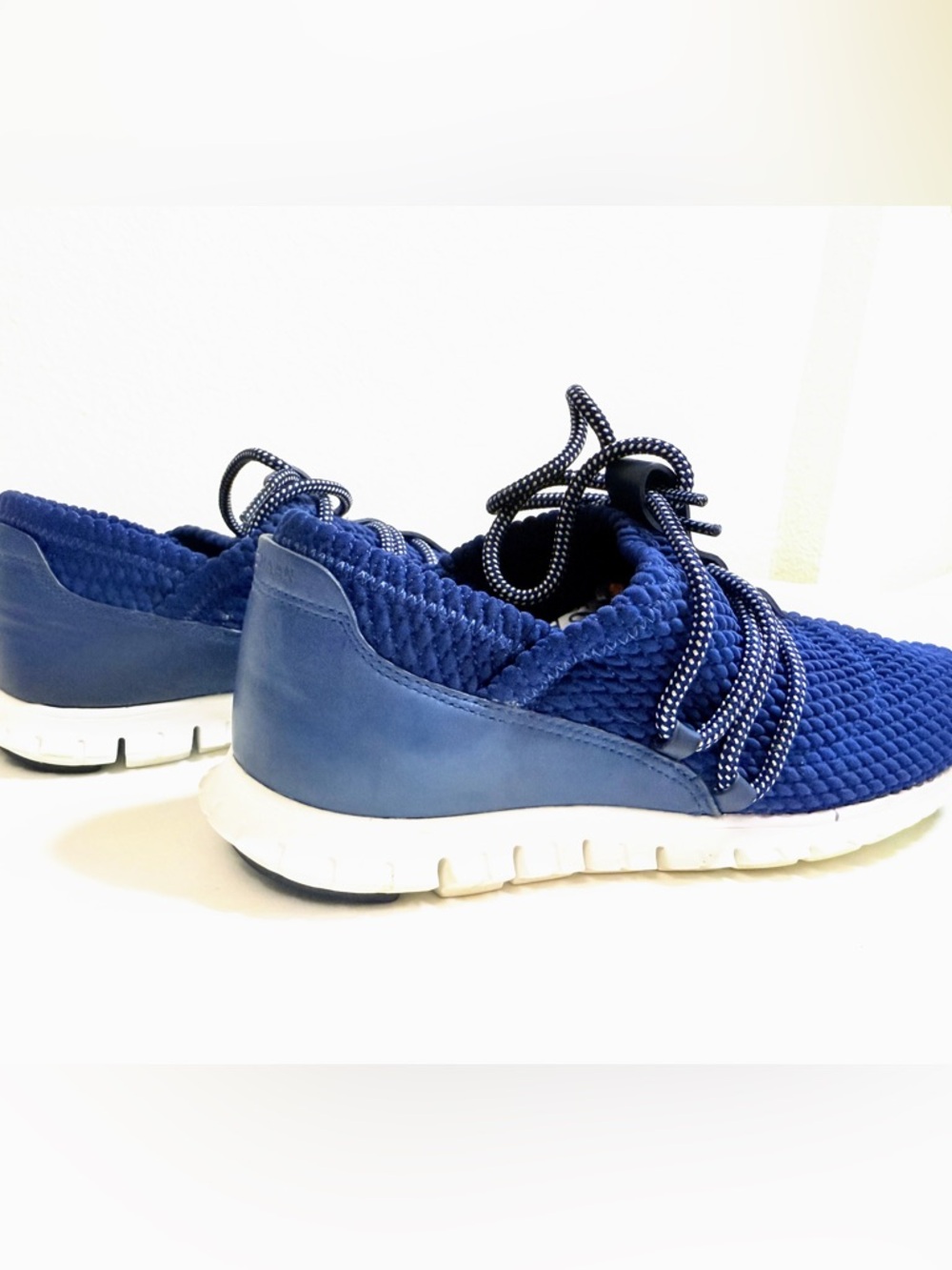 Cole Haan ZerøGrand Blue Knit Sneakers Lightweight Comfort Walking Shoes 6.5 - Picture 4 of 16